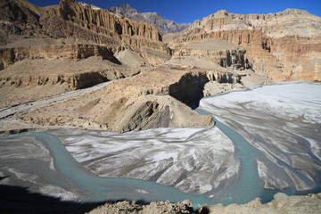 Kali Gandaki river in Upper Mustang Nepal