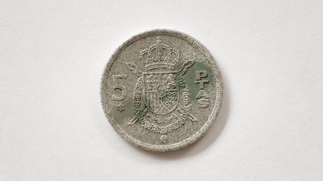cinco pesetas antigua 
