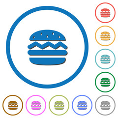 Single hamburger icons with shadows and outlines