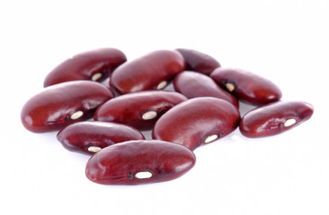 fresh red beans  isolate on white backgroun
