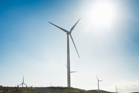 Wind Turbine for alternative energy . Eco power concept
