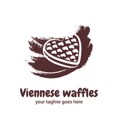 Illustration of Viennese wafer in the shape of a heart.