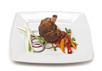 dishes of roast meat