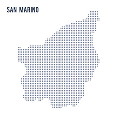 Fototapeta premium Vector pixel map of San Marino isolated on white background