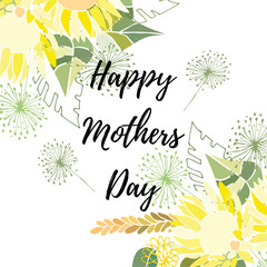 Greeting card of the Mothers Day.
