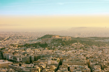 Fototapeta na wymiar Athens, Greece panoramic view