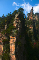 Fototapeta na wymiar Mountain landscape of Zhangjiajie, a national park in China