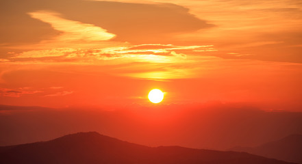 Beautiful sky background at sunset