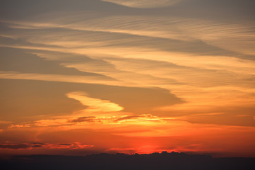 Fototapeta na wymiar Beautiful sky background at sunset