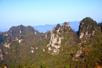 Mountain landscape of Zhangjiajie, a national park in China