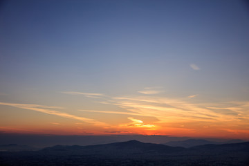 Beautiful sky background at sunset