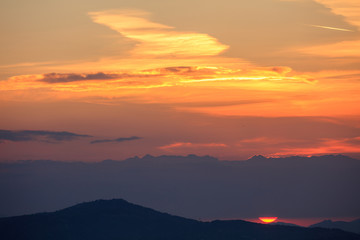 Beautiful sky background at sunset
