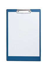 blank clipboard with paper isolated