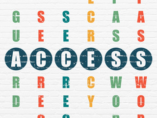 Security concept: Access in Crossword Puzzle