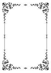 Retro ornamental frame. Vector Illustration