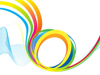 abstract colorful rainbow wave