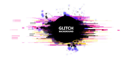 Geometric glitch abstract vector background. Modern chaos illustration.