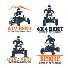Set of ATV labels, badges and design elements © vectorizer88