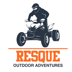 Set of ATV vehicle logo and emblems