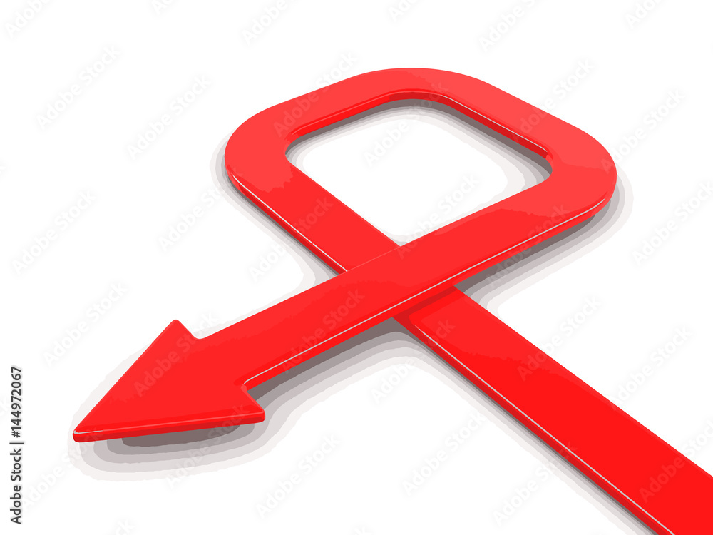 Poster arrow loop. image with clipping path