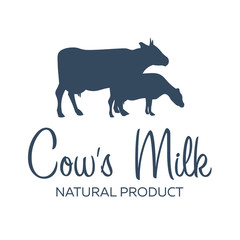 Cows milk. Natural product. Milk banner. Vector illustration.