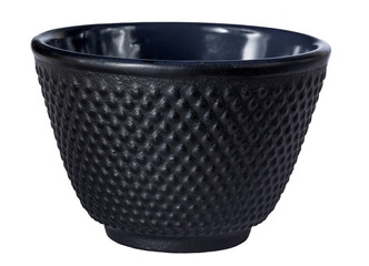 Tea cup of black cast iron
