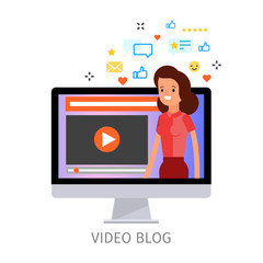 Concept of video blogging.