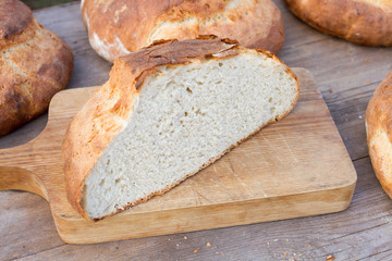 fresh sliced homemade bread