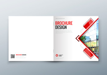 Square Brochure design. Corporate business template for rectangle brochure, report, catalog, magazine. Corporate Business Annual Report Cover, brochure or flyer design.