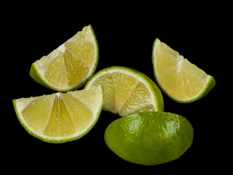 Fresh Ripe Juicy Lime Segments