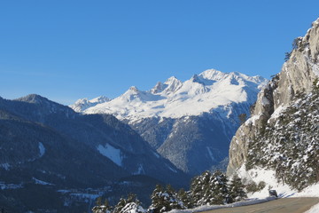 Auvergne-Rhône-Alpes - Savoie - Massif des Cerces vu de la route Modane Aussois