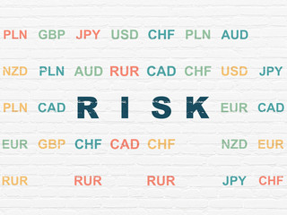Finance concept: Risk on wall background