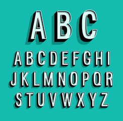 Retro alphabet.