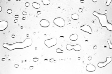 abstract water drops on a white background