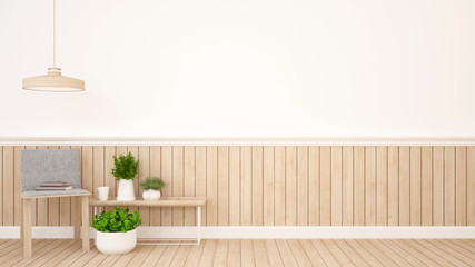 living area in  home or coffee shop - 3D Rendering