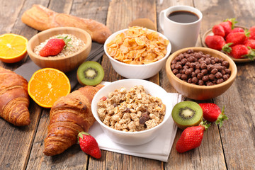assorted of breakfast cereals