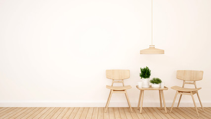 living area in coffee shop or restaurant - 3D Rendering