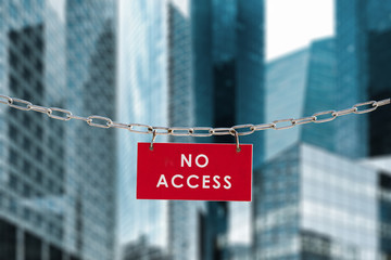no access zone privé accéder atteindre interdit quartier affaire finance banque