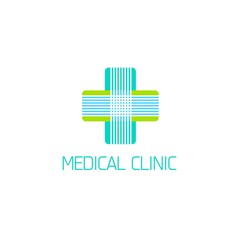 Medical design, logo template, clean vector