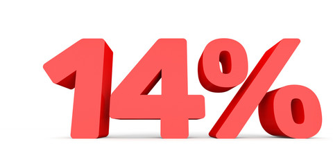 Fourteen percent off. Discount 14 %.