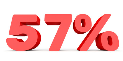 Fifty seven percent off. Discount 57 %.