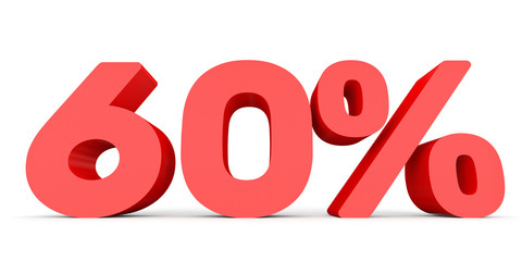 Sixty percent off. Discount 60 %.