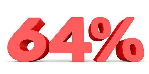 Sixty four percent off. Discount 64 %.