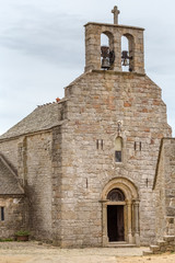 Fototapeta na wymiar église du village médiéval de La Garde Guérin au bord du Chassezac en Lozère
