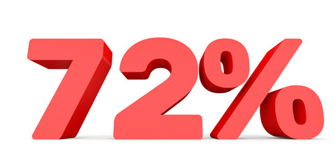Seventy two percent off. Discount 72 %.