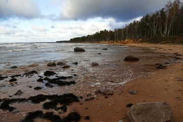 landscape,sea,stones,sand