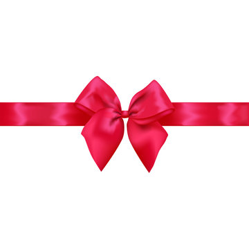 vector red isolated realistic bow