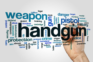 Handgun word cloud concept