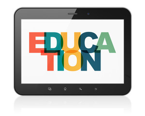 Education concept: Tablet Computer with Education on  display