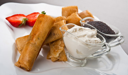 Eating fast food, on a plate